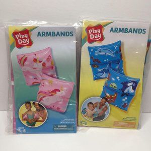 Set Swim Floaties Unicorn Blue Sea Life Dolphins